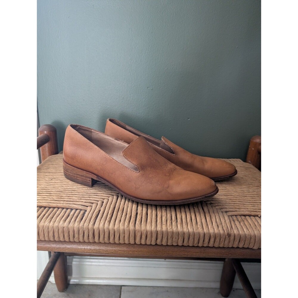 Madewell Womens Brown Orson Leather Pointed Toe Loafers Sz 8.5‎ Preppy Academia